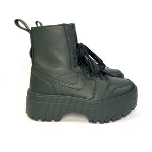 NIKE Air Jordan 1 Brooklyn Women's Boots, Deepest Green/ Black  Size 6 NWOT